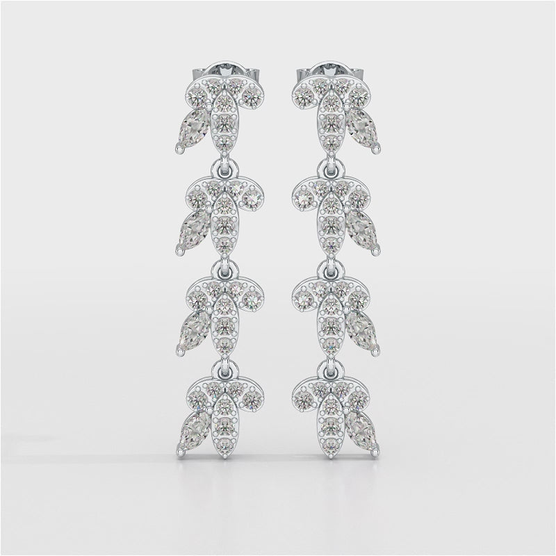 Marquise Cut 1.33 CT Lab Diamond Dangle Earring