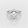 2.42 CT Round Cut Halo Lab Diamond Ring