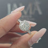 1.55 CT Cushion Cut Lab Diamond Halo Ring (Ready for Delivery)