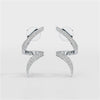 0.40 CT Spiral Earring with Round Cut Lab Diamonds