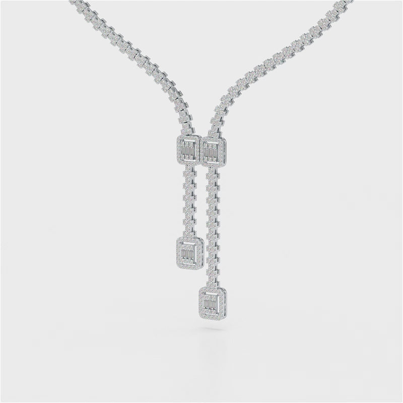 3.27 CT Lab Created Diamond Wedding Necklace
