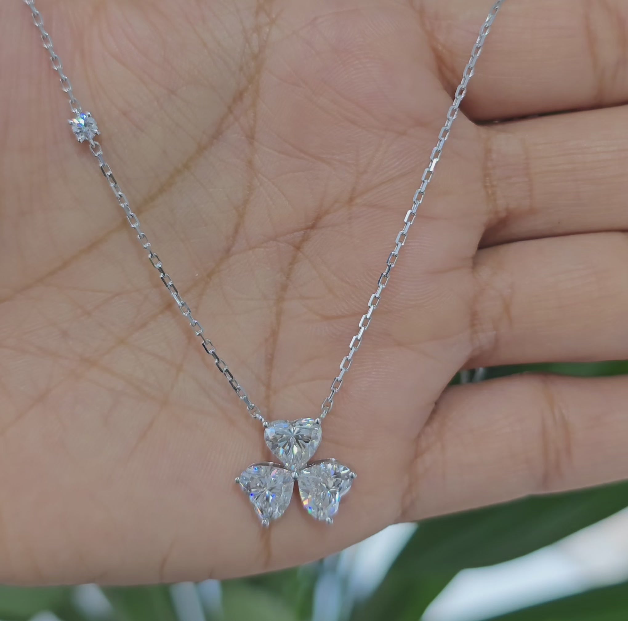 3.1 CT Flower Petal Shape Chain Pendant (Ready for Delivery)