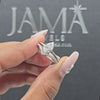 1.25 CT Two Layer Pear Cut Ring With Round Diamonds (Ready for Delivery)