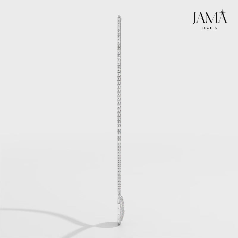 23.54 CT 2 Layered Necklace with Round Lab Diamonds