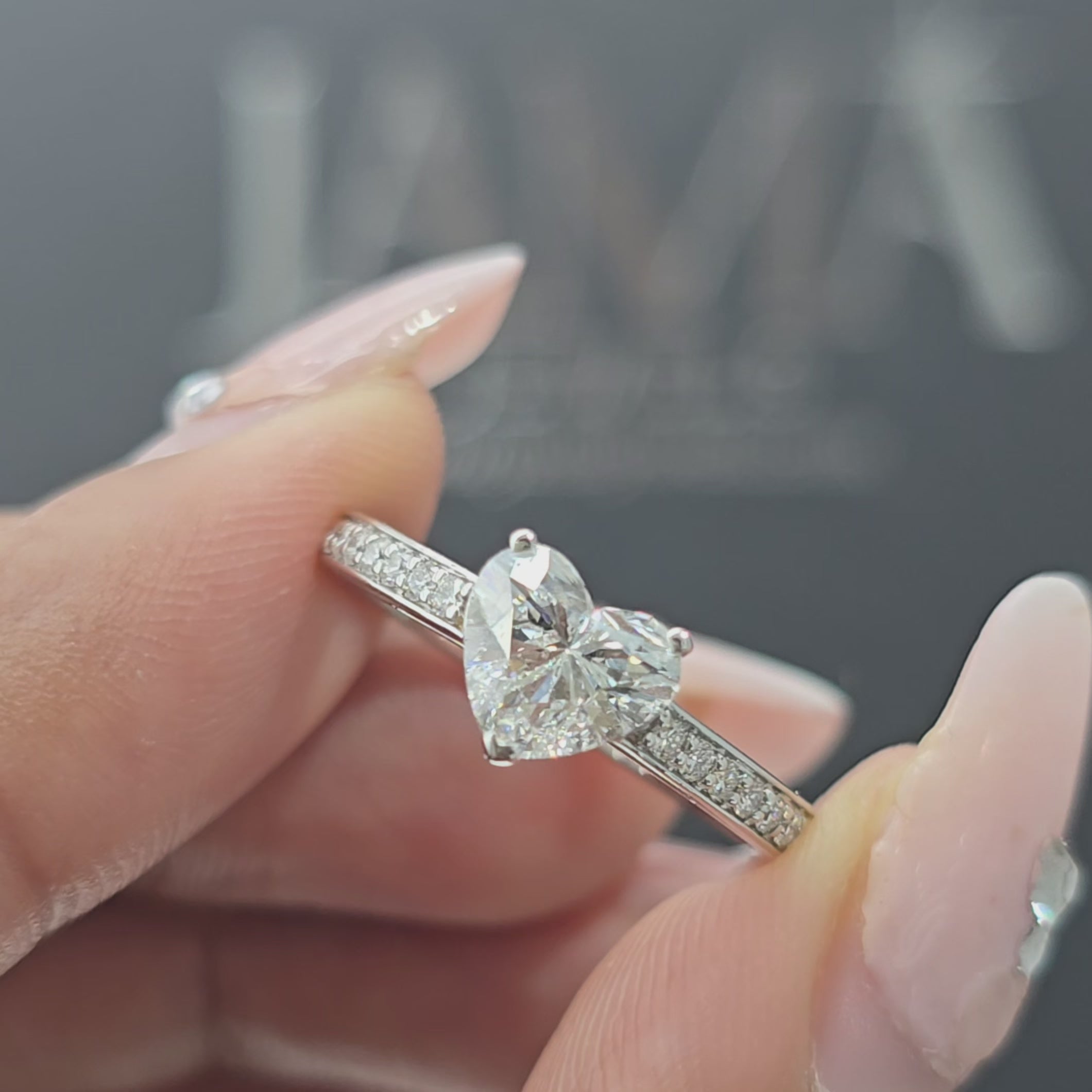 1.30 CT Heart Cut Lab Diamond Ring (Ready for Delivery)
