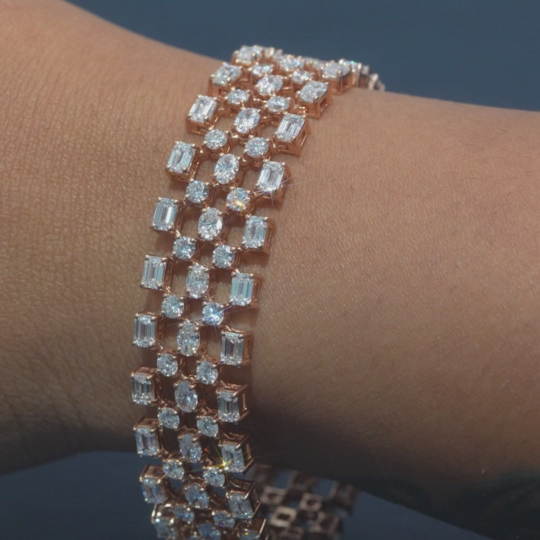18.3 CT Multi Shape Lab Diamond Bracelet