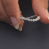 0.85 CT Round Diamond Wave Band