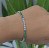Bracelet with 3.24 CT Lab Grown Diamonds and 1.99 CT Green Gemstones (Ready For Delivery)