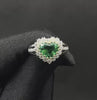 0.68 CT Lab Grown Heart Cut Gemstone Ring With Side Diamonds (Ready for Delivery)
