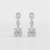 13.31 CT Round Cut Dangle Drop Earring