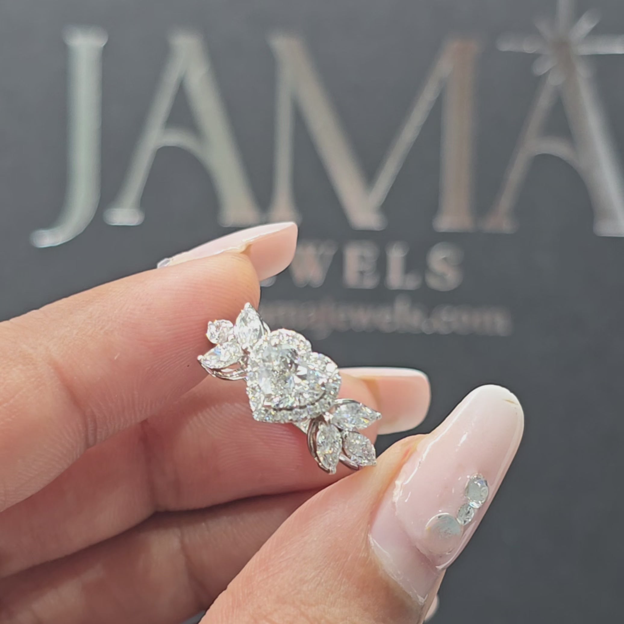 1.45 CT Multi Shape Halo Lab Diamond Ring (Ready for Delivery)