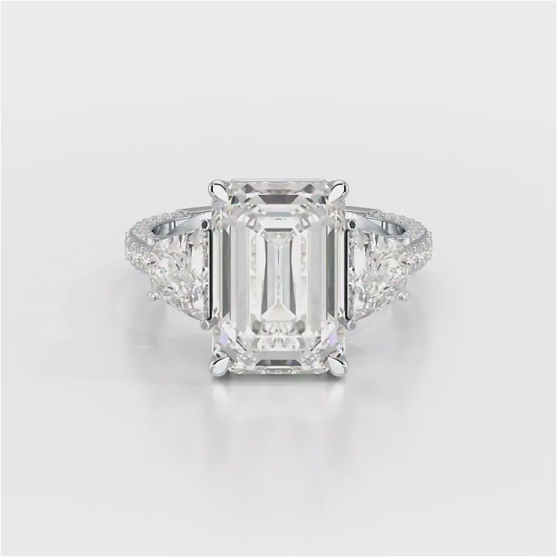 7.8 CT Three Stone Lab Diamond Ring