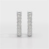 Pear Cut Lab Diamond Hoop Earrings