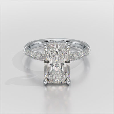 4.36 CT Radiant Lab Diamonds Engagement Ring