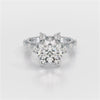 4.61 CT Round Cut Flower Halo Lab Diamond Ring