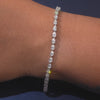 3.90 CT Pear Cut Diamond Tennis Bracelet