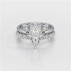 2.65 CT Marquise Cut Double Solitaire Ring with Side Diamonds