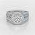 2.03 CT Round Cut Halo Lab Diamond Ring