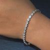5.25 CT Oval Cut Diamond Bezel Tennis Bracelet