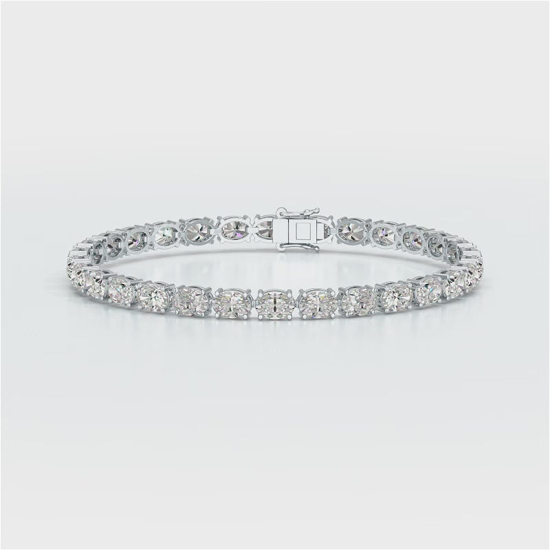 12 CT Oval Cut Diamond Tennis Bracelet