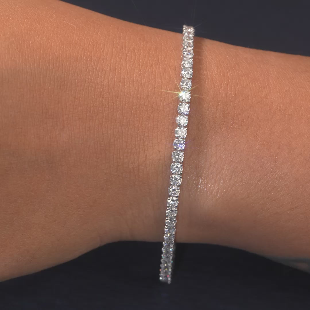 7 CT Round cut Lab Diamond Tennis Bracelet
