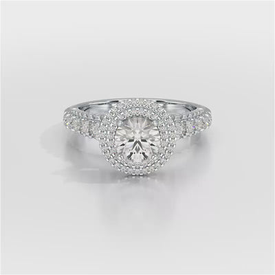 White Gold 2.3 CT Lab Diamond Engagement Ring