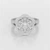 1.92 CT Round Cut Flower Shape Lab Diamond Ring