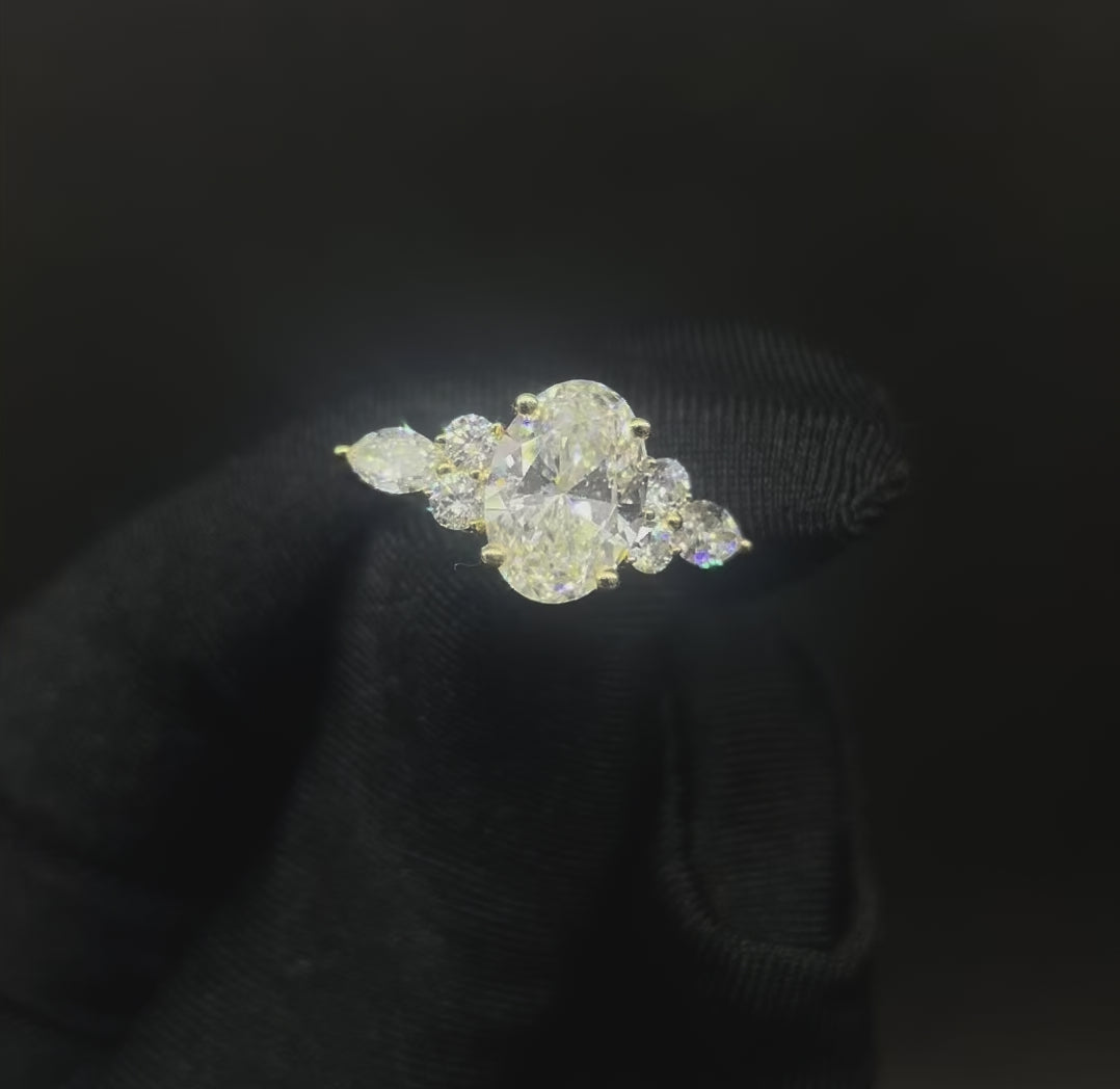 2 CT Oval Cut Lab Diamond Ring (Ready for Delivery)