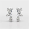 2.35 CT Pear and Marquise Cut Diamond Drop Earring