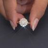 Handshot Video of 1.30 CT Round Halo Cluster Diamond Ring