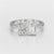 1.6 CT Emerald and Round Lab Diamond Ring
