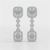1.16 CT Baguette Cut Lab Diamond Drop Earring