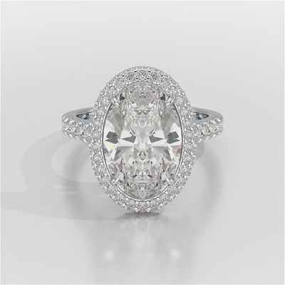 6.1 Oval Cut Lab Diamond Wedding Ring