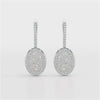 1.70 CT Round Cut Diamond Hoop Earring