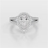 2.78 CT Lab Diamond Pear Cut Halo Ring