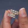 2.40 CT Emerald Bypass Diamond Ring