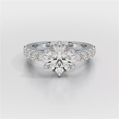 3.7 Carat Halo Lab Diamond Engagement Ring
