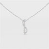 0.15 CT Round Cut Lab Diamond Swirl Pendant