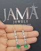 2 CT Lab Grown Drop Earring with Green Gemstone (Ready for Delivery)