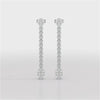 0.89 CT Lab Diamond Dangle Drop Wedding Earrings