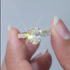 3.25 CT Oval Cut Ring With East West Emerald Side Diamonds