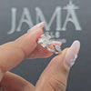 0.70 CT Open Ring with Pear & Round Cut Lab Diamonds (Ready for Delivery)