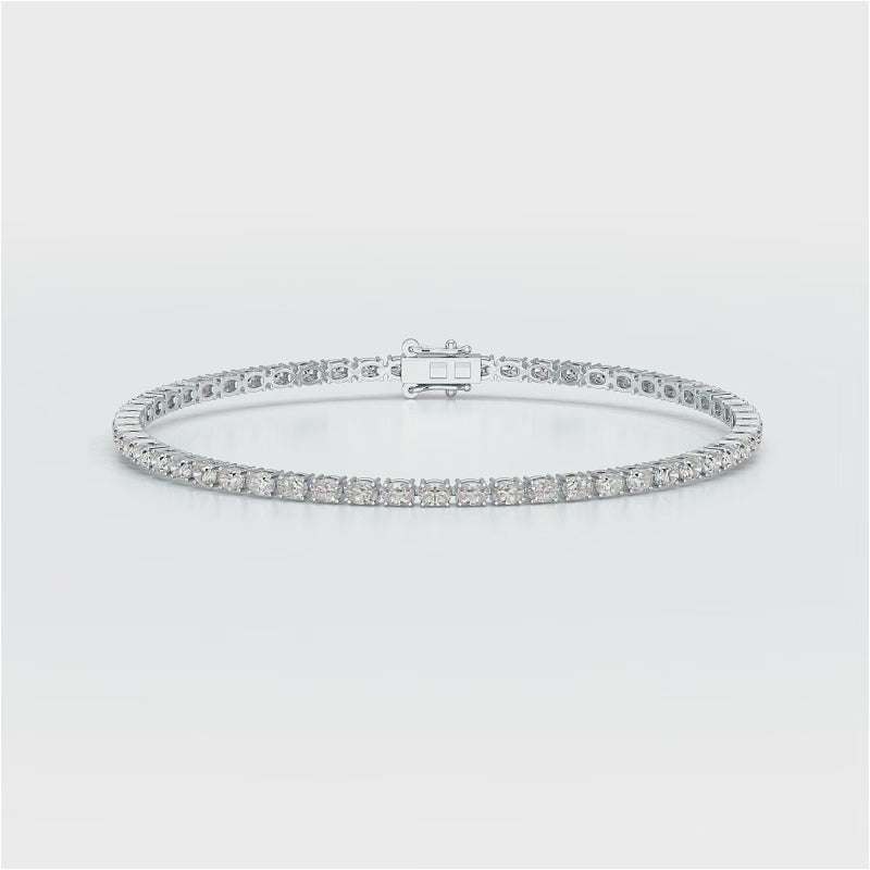 5.16 CT Oval Cut Diamond Tennis Bracelet