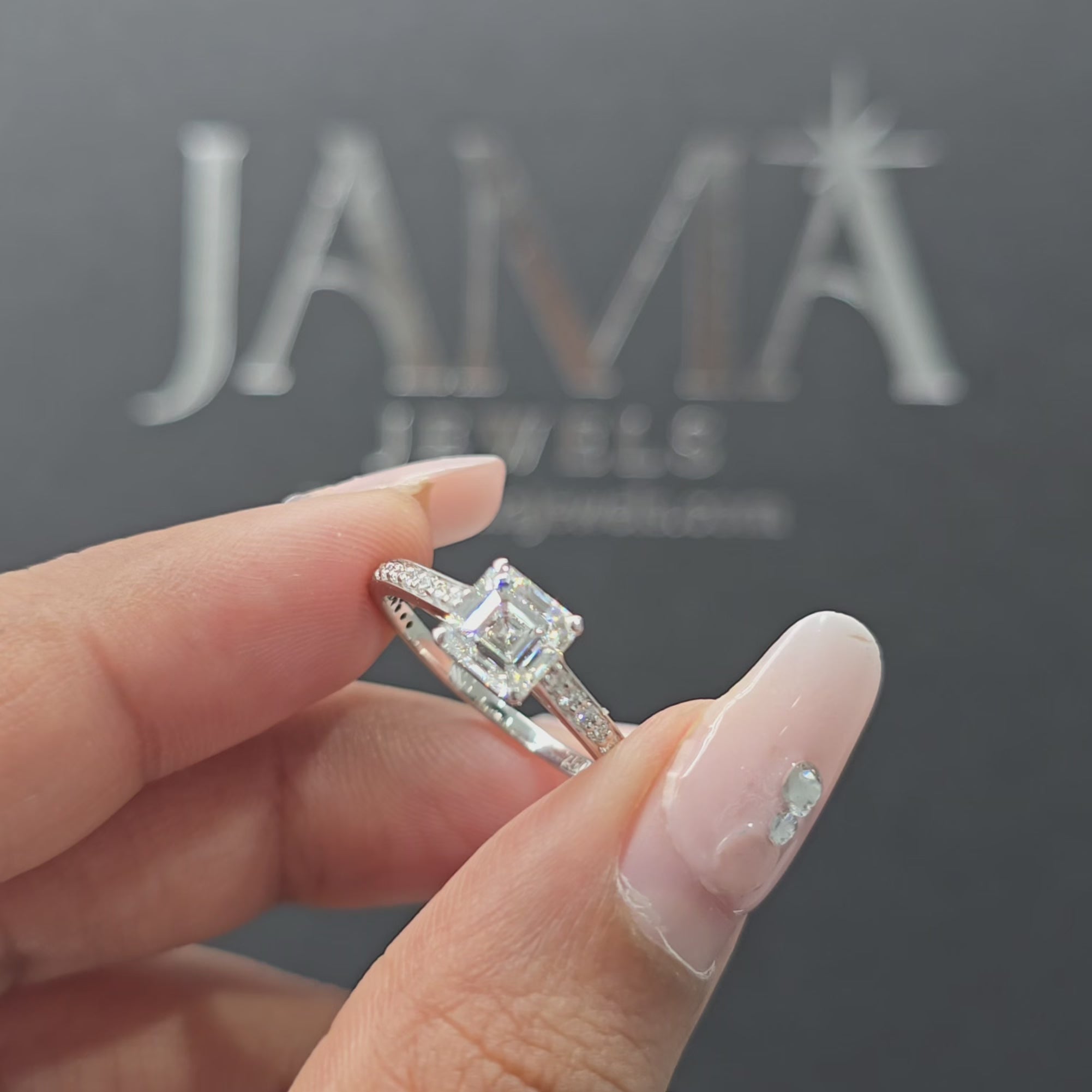 1.40 CT Square Emerald Cut Lab Diamond Ring (Ready for Delivery)