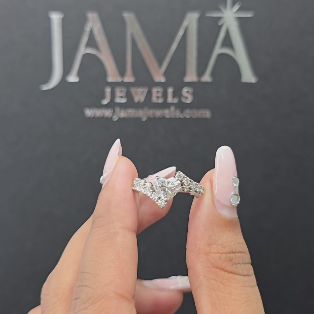 1.60 CT Heart Shaped Lab Diamond Bypass Ring (Ready for Delivery)