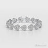 17.4 CT Heart Shaped Lab Diamond Bracelet