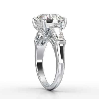 6.56 CT Three Stone Lab Diamond Ring