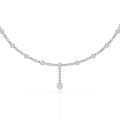 White Gold 2.57 CT Lab Diamond Drop Necklace